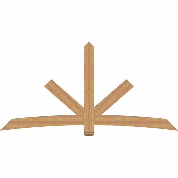 Ekena Millwork Alberta Smooth Timber Gable Bracket, Western Red Cedar, 96"W x 48"H x 3 1/2"D x 5 1/2"F, 12/12 Pitch GBW096X48X0406ALB00SWR - main